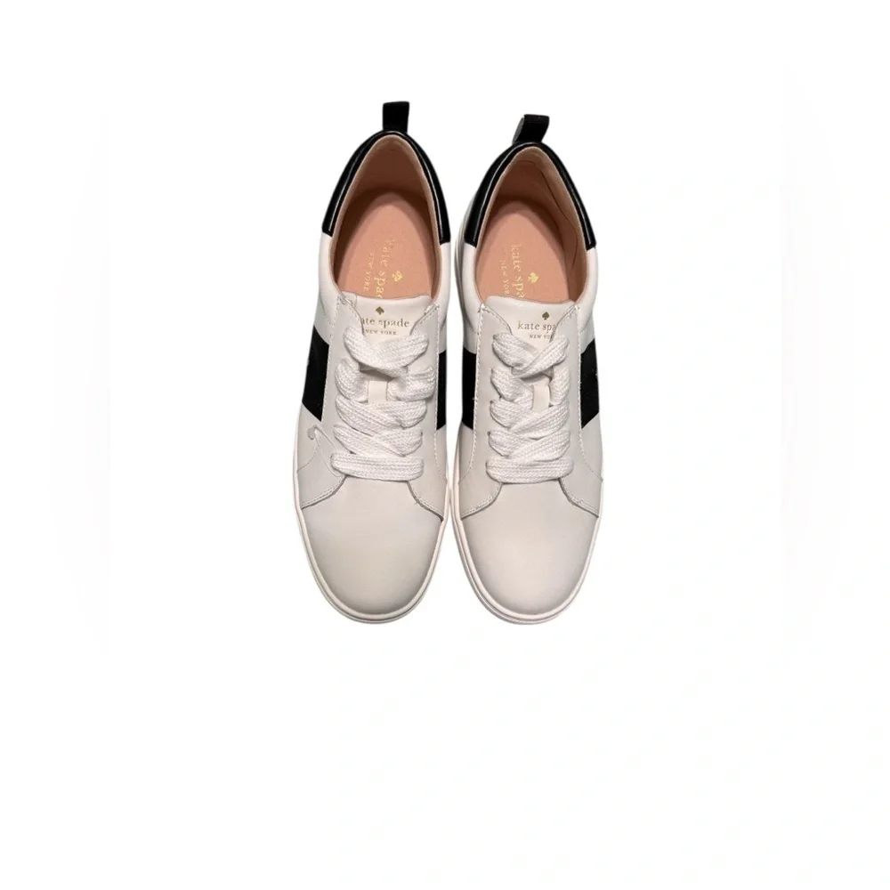 kate spade White and Black Leather Sneakers NWOT